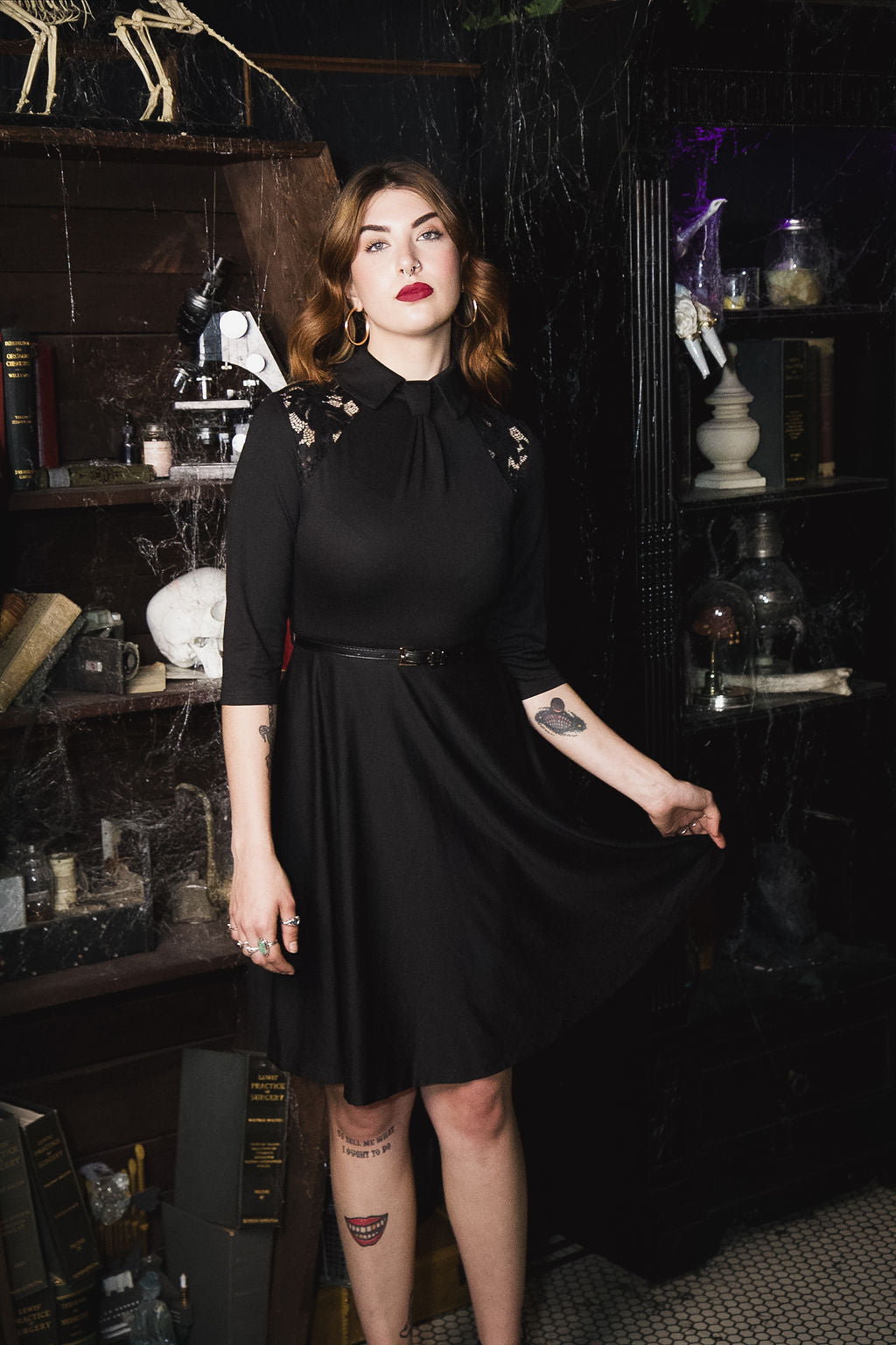 Shelley - Faux Tie Fit and Flare Dress 2XL
