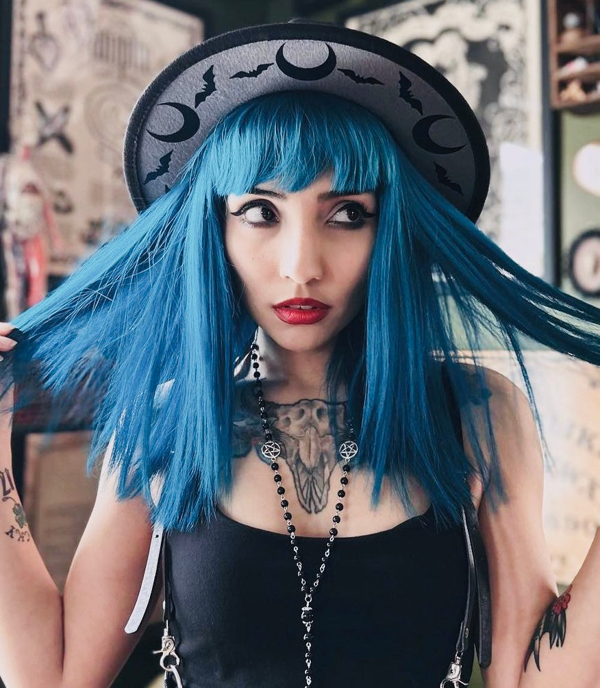 Vegan Felt Wide Brim Hat -  display picture 3