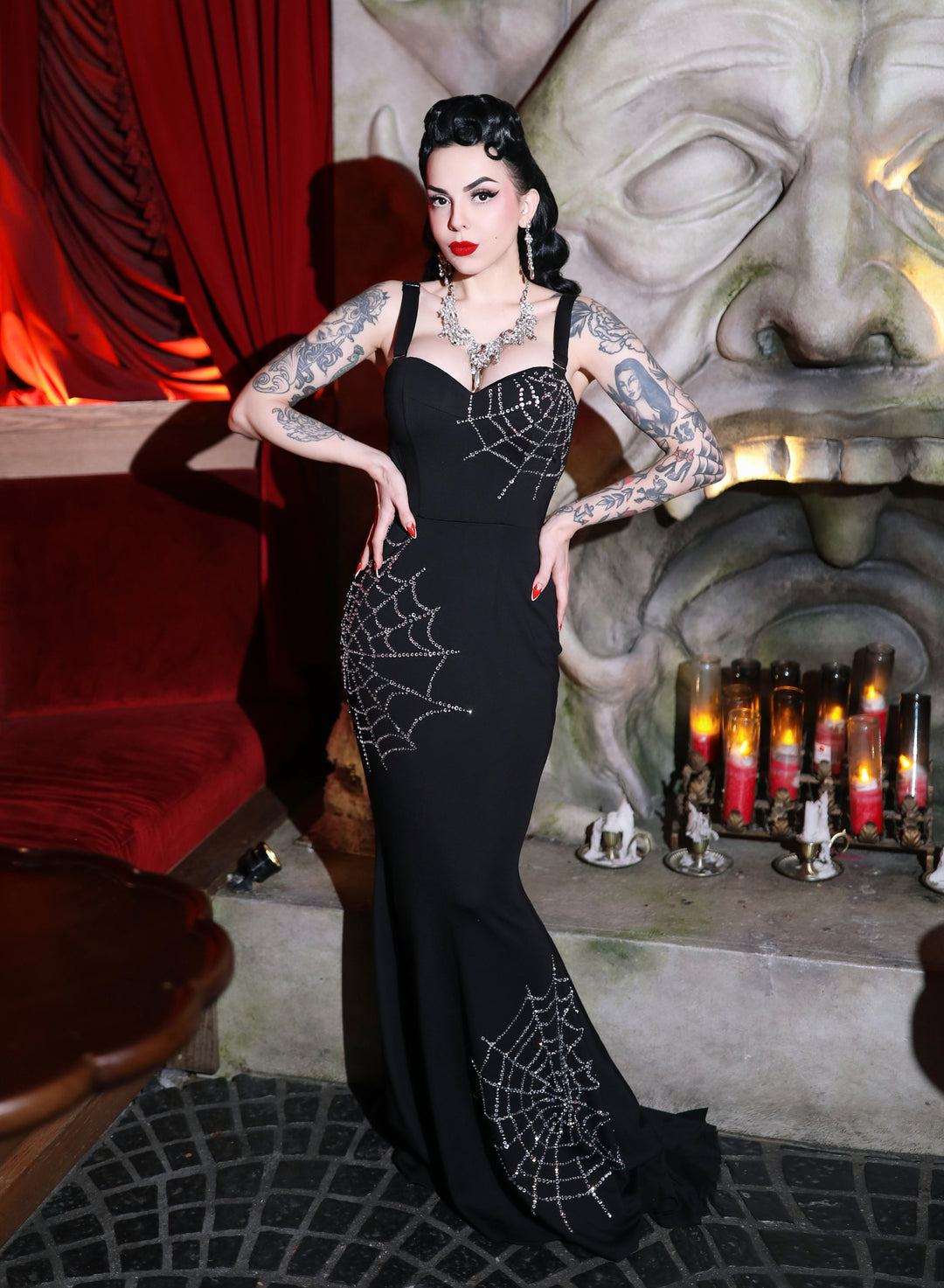 blue dress for baby girl Black Strapless V-Neck Mermaid Long Train Prom Dress main image 0