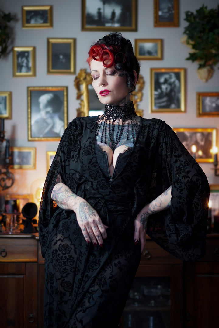 Midnight Garden Wrap Dress – ElleRebel