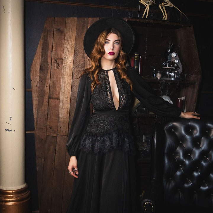 Lenore - Victorian Style Lace Maxi Dress – ElleRebel
