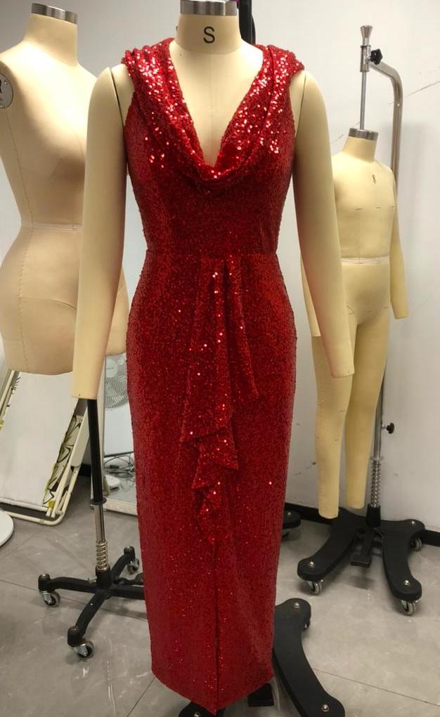 sequin hooded dress Cairo Sunset Red XL Allegra K Tie Neck Size:1X/2X princess shoes 42in ALSO AVAILABLE IN