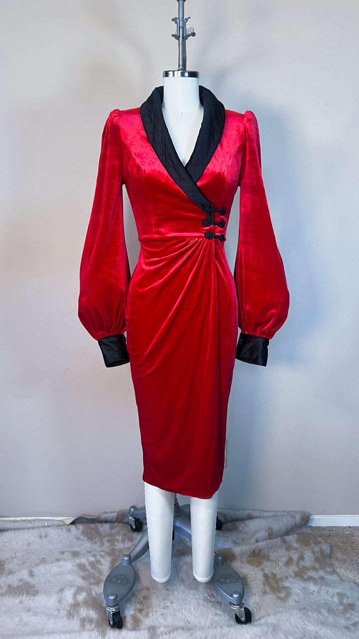 velvet smock dress Sinatra Smoking Jacket Dress XS