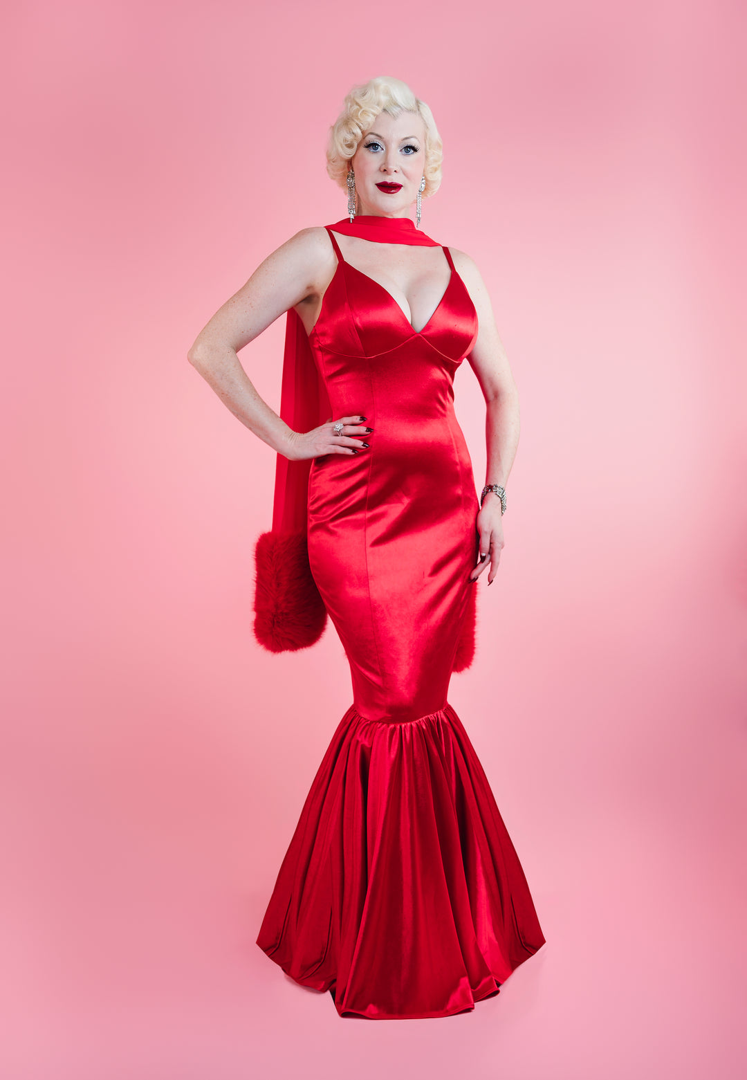 red hollywood glam dress Old Hollywood glamour rules the Oscars red carpet